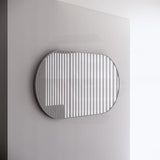1200/700Mm Bathroom Black Framed Oval Mirror Wall Mounted Mirrors