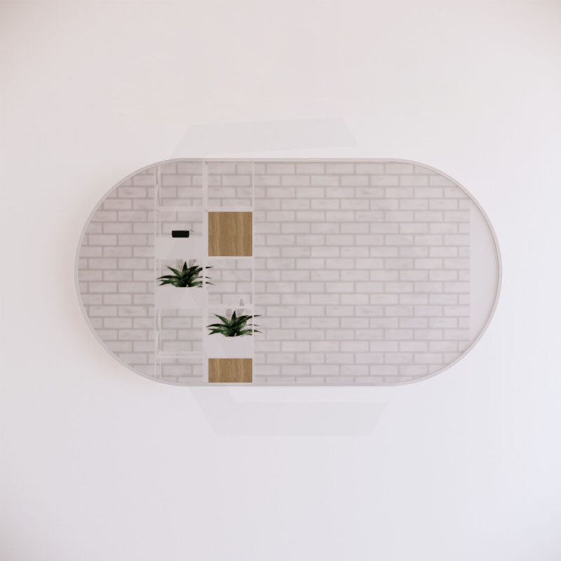 1200/700Mm Bathroom Black Framed Oval Mirror Wall Mounted Mirrors