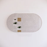 1200/700Mm Bathroom Black Framed Oval Mirror Wall Mounted Mirrors