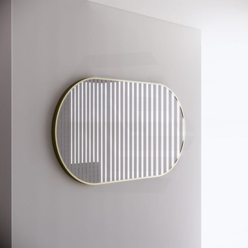 G#2(Gold) 450/600/700/900/1200Mm Bathroom Gold Framed Oval Mirror Wall Mounted Mirrors