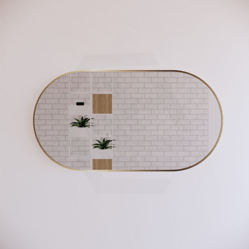 G#2(Gold) 450/600/700/900/1200Mm Bathroom Gold Framed Oval Mirror Wall Mounted Mirrors