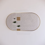 G#2(Gold) 450/600/700/900/1200Mm Bathroom Gold Framed Oval Mirror Wall Mounted Mirrors