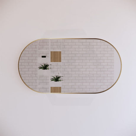 G#2(Gold) 450/600/700/800/900/1200/1500mm Bathroom Gold Framed Oval Mirror Wall Mounted Horizontal/Vertical