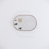 600x900mm Oval Brushed Copper Framed Bathroom Mirror Wall Mounted Vertical or Horizontal