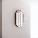 600x900mm Oval Brushed Copper Framed Bathroom Mirror Wall Mounted Vertical or Horizontal