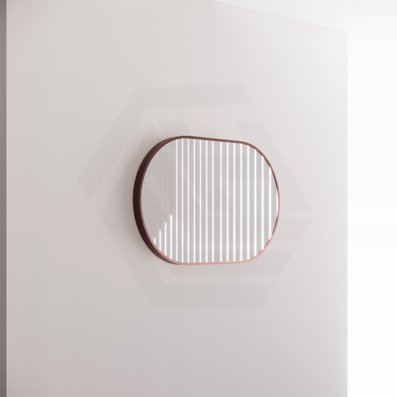 600x900mm Oval Brushed Copper Framed Bathroom Mirror Wall Mounted Vertical or Horizontal