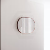 600x900mm Oval Brushed Copper Framed Bathroom Mirror Wall Mounted Vertical or Horizontal