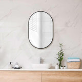 450/600/700/800/900/1200/1500mm Oval Framed Bathroom Mirror Wall Mounted Vertical or Horizontal Variant Colour Available