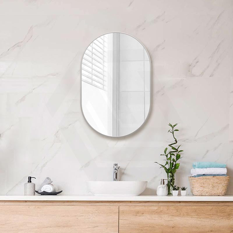 450/600/700/800/900/1200/1500mm Oval Framed Bathroom Mirror Wall Mounted Vertical or Horizontal Variant Colour Available