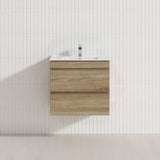 600-1500mm Wall Hung Bathroom Vanity Timber Wood Grain Drawers Cabinet ONLY&Ceramic/Poly Top Available