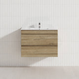 600-1500mm Wall Hung Bathroom Vanity Timber Wood Grain Drawers Cabinet ONLY&Ceramic/Poly Top Available