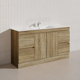 600-1500mm Freestanding Kickboard Bathroom Vanity Light Oak Wood Grain Cabinet Only & Ceramic/Poly Top Available