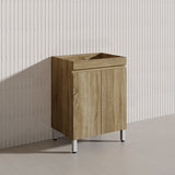 600-1500mm Freestanding MDF Vanity Light Oak Finish Left / Right Drawers Cabinet ONLY for Bathroom