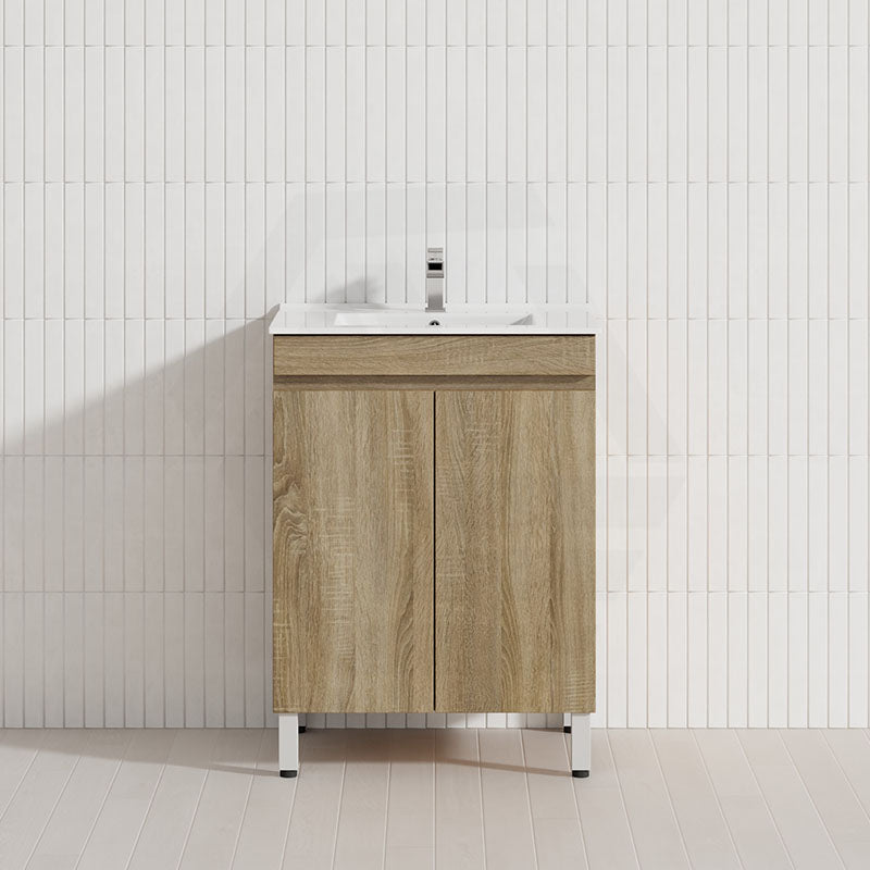 600-1500mm Freestanding MDF Vanity Light Oak Finish Left / Right Drawers Cabinet ONLY for Bathroom