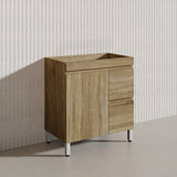 600-1500mm Freestanding MDF Vanity Light Oak Finish Left / Right Drawers Cabinet ONLY for Bathroom