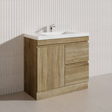 600-1500mm Freestanding Kickboard Bathroom Vanity Light Oak Wood Grain Cabinet Only & Ceramic/Poly Top Available