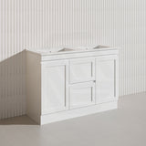 1200mm Miami Plywood Freestanding Single/Double Vanity Matt White Shaker Hampton Style