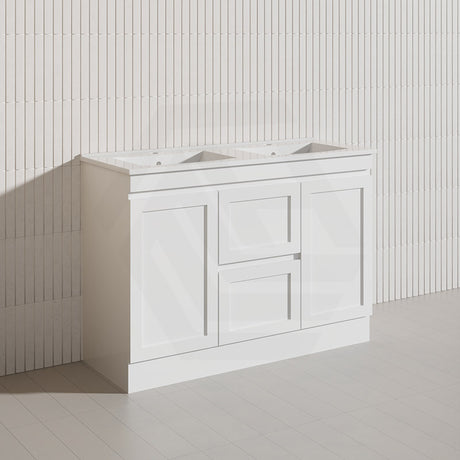 1200mm Miami Plywood Freestanding Single/Double Vanity Matt White Shaker Hampton Style