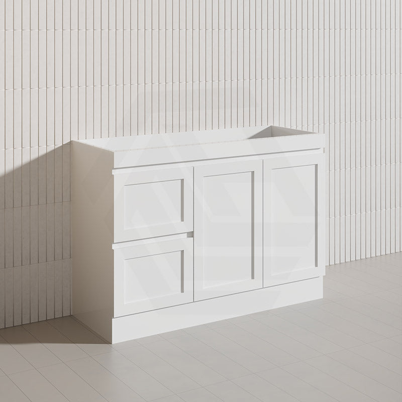 1200mm Miami Plywood Freestanding Single/Double Vanity Matt White Shaker Hampton Style