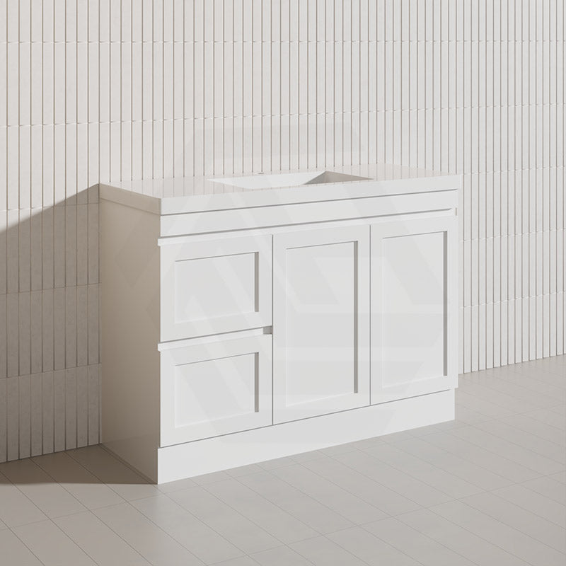 1200mm Miami Plywood Freestanding Single/Double Vanity Matt White Shaker Hampton Style