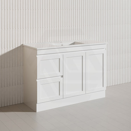 1200mm Miami Plywood Freestanding Single/Double Vanity Matt White Shaker Hampton Style