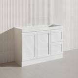1200mm Miami Plywood Freestanding Single/Double Vanity Matt White Shaker Hampton Style