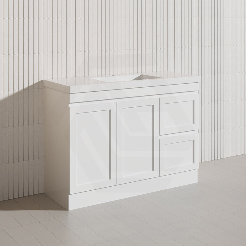 1200mm Miami Plywood Freestanding Single/Double Vanity Matt White Shaker Hampton Style