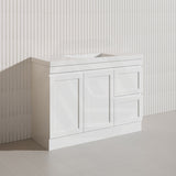 1200mm Miami Plywood Freestanding Single/Double Vanity Matt White Shaker Hampton Style