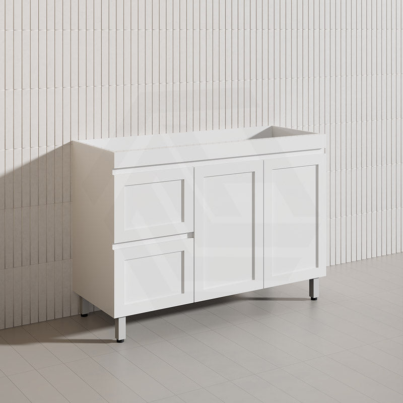 1200mm Miami Plywood Freestanding Single/Double Vanity Matt White Shaker Hampton Style