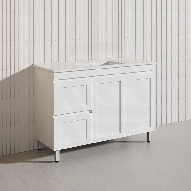 1200mm Miami Plywood Freestanding Single/Double Vanity Matt White Shaker Hampton Style