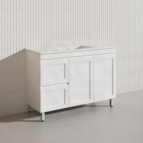 1200mm Miami Plywood Freestanding Single/Double Vanity Matt White Shaker Hampton Style
