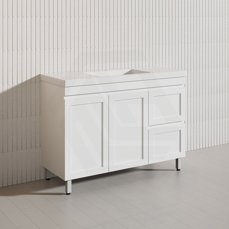 1200mm Miami Plywood Freestanding Single/Double Vanity Matt White Shaker Hampton Style