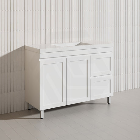 1200mm Miami Plywood Freestanding Single/Double Vanity Matt White Shaker Hampton Style