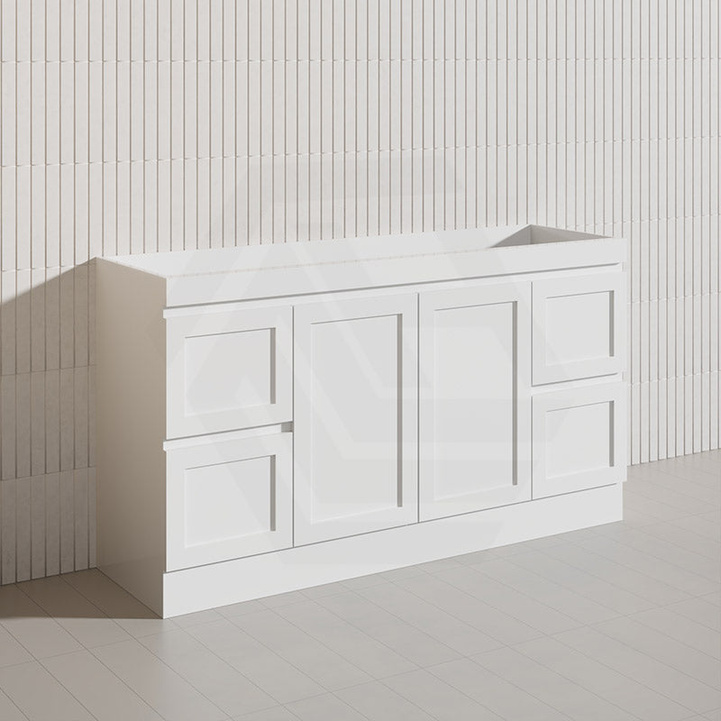 1500mm Miami Plywood Freestanding Single/Double Vanity Matt White Shaker Hampton Style