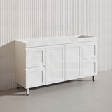 1500mm Miami Plywood Freestanding Single/Double Vanity Matt White Shaker Hampton Style