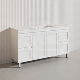 1500mm Miami Plywood Freestanding Single/Double Vanity Matt White Shaker Hampton Style