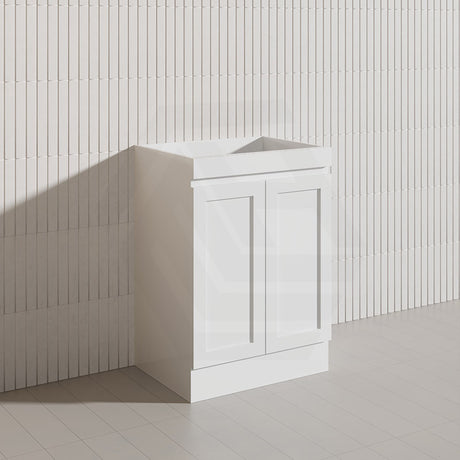 600mm Miami Plywood Freestanding Vanity Matt White Shaker Hampton Style