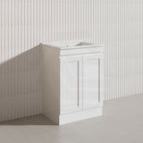 600mm Miami Plywood Freestanding Vanity Matt White Shaker Hampton Style