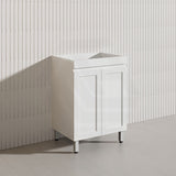 600mm Miami Plywood Freestanding Vanity Matt White Shaker Hampton Style