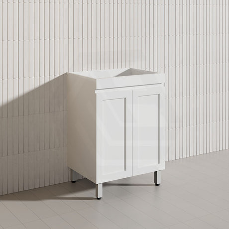 600mm Miami Plywood Freestanding Vanity Matt White Shaker Hampton Style