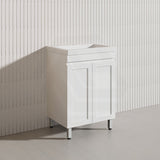 600mm Miami Plywood Freestanding Vanity Matt White Shaker Hampton Style
