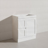 750mm Miami Plywood Freestanding Vanity Matt White Shaker Hampton Style