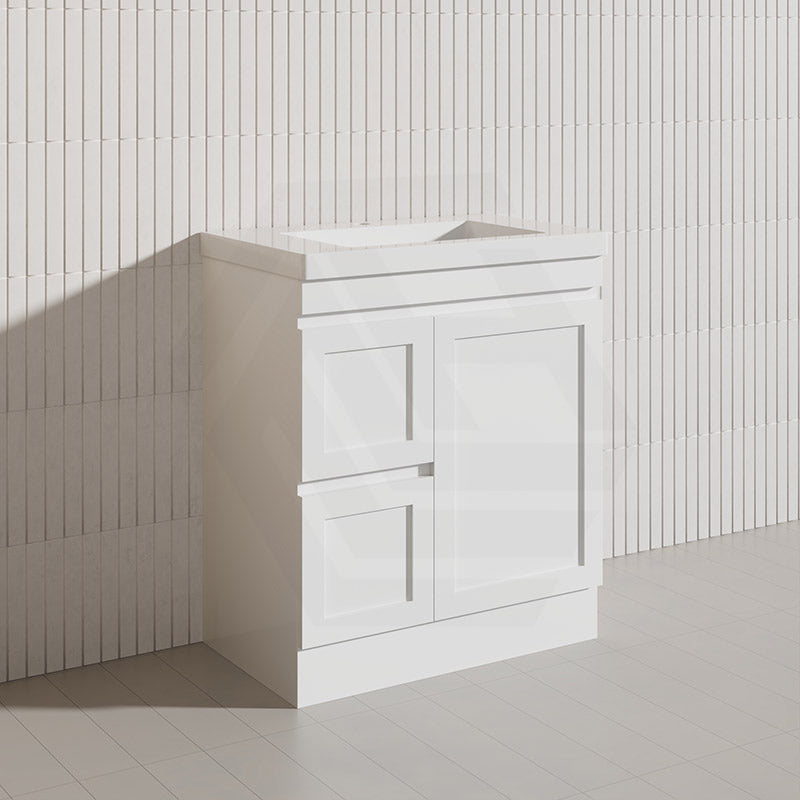 750mm Miami Plywood Freestanding Vanity Matt White Shaker Hampton Style
