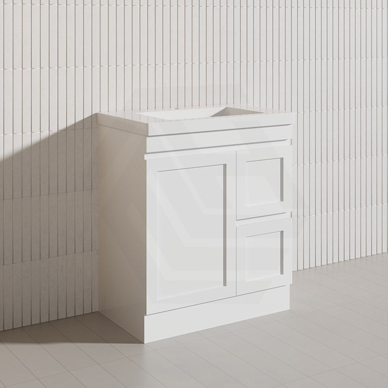 750mm Miami Plywood Freestanding Vanity Matt White Shaker Hampton Style