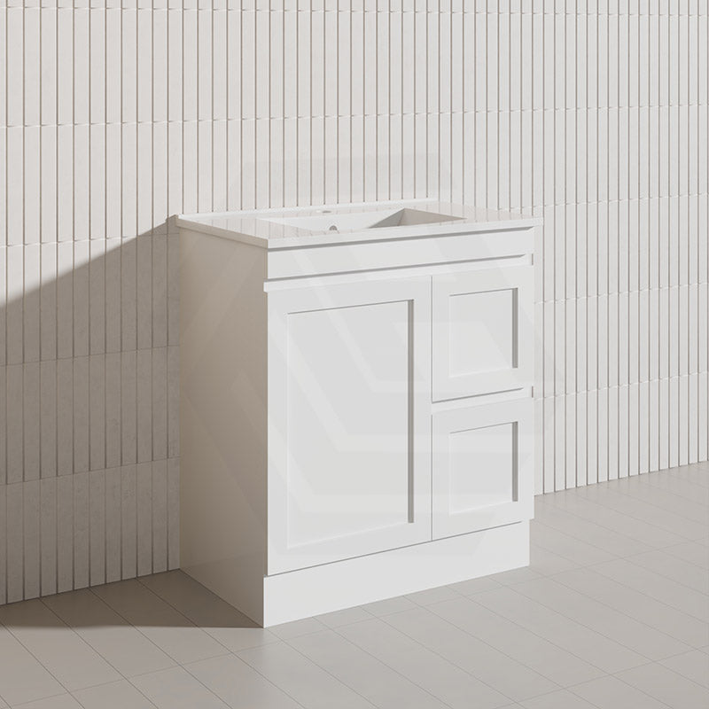 750mm Miami Plywood Freestanding Vanity Matt White Shaker Hampton Style