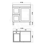 600-1500mm Miami Plywood Freestanding with Legs Bathroom Vanity MATT WHITE Shaker Hampton Style Doors Drawers Cabinet