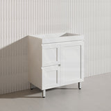 750mm Miami Plywood Freestanding Vanity Matt White Shaker Hampton Style