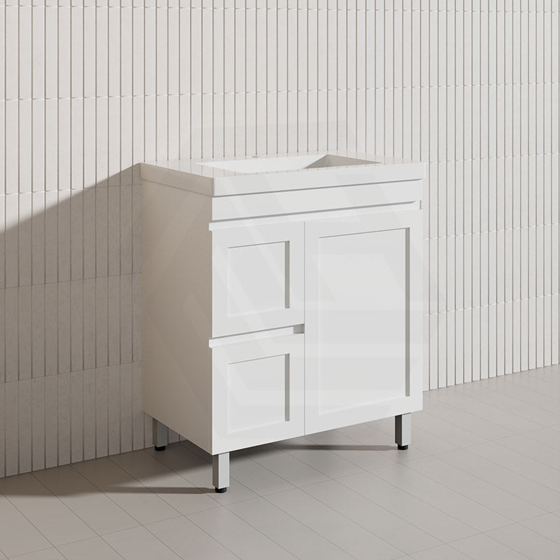 750mm Miami Plywood Freestanding Vanity Matt White Shaker Hampton Style