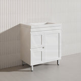 750mm Miami Plywood Freestanding Vanity Matt White Shaker Hampton Style