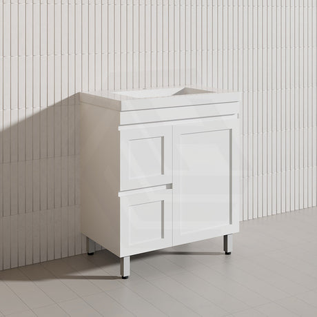 750mm Miami Plywood Freestanding Vanity Matt White Shaker Hampton Style
